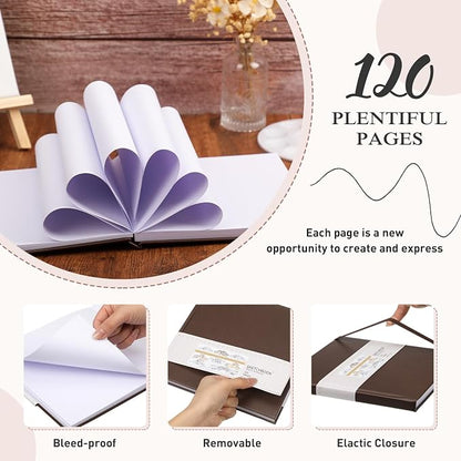 Moinchore Back to School Gifts Square Sketchbook 8 x 8 Inch Hardcover Art - Image 4