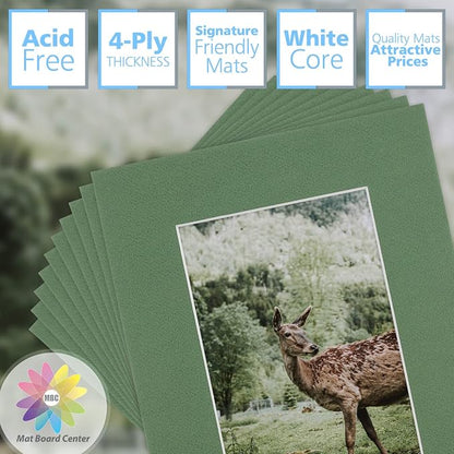 Mat Board Center, 8x10 for 5x7 Basque Green Color Mats - Image 2