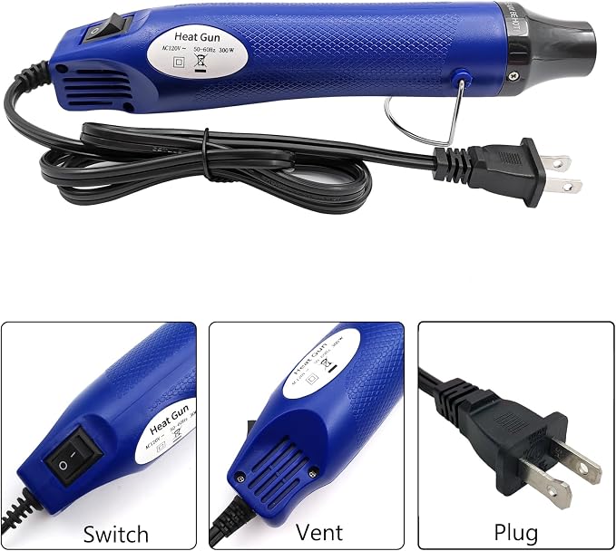 Heat Gun, Mini Hot Air Gun for DIY Crafts Portable Heat Air Gun Tool for - Image 3