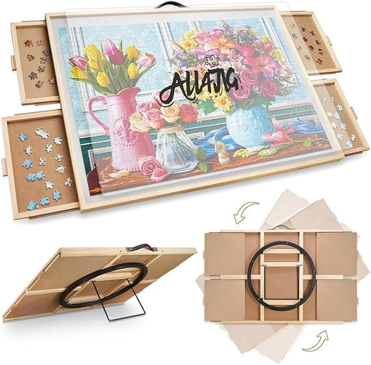 ALL4JIG 1500 Pieces 2-in-1 Tilting & Rotating Puzzle Board, 34.2" x by ALL4JIG