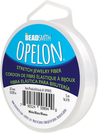 The Beadsmith Opelon Stretch Cord – Elastic Beading Fiber, 0.7 mm Diameter by TheBeadsmith