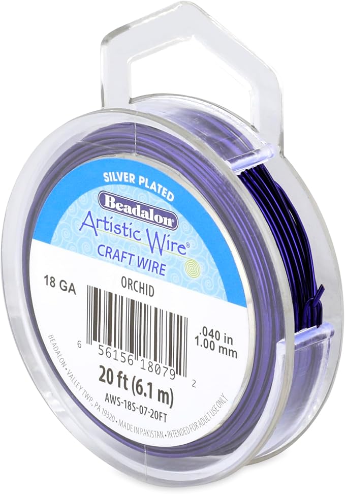 Artistic Wire, 18 Gauge Silver Plated Tarnish Resistant Colored Copper Craft by ArtisticWire
