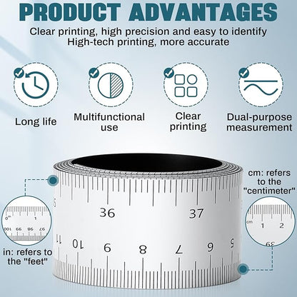 1 Pcs 39.37 Inch Magnetic Ruler Flexible Magnetic Ruler Magnet Measuring Tape - Image 3