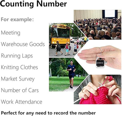 Amble Tally Clicker Counter, Metal Case Mechanical Clicker Digital Handheld - Image 5