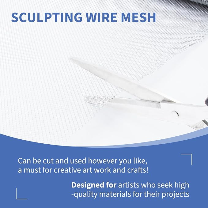 24 Inch by 10 Foot Sculpting Wire Mesh, Aluminum Wire Mesh - Image 4