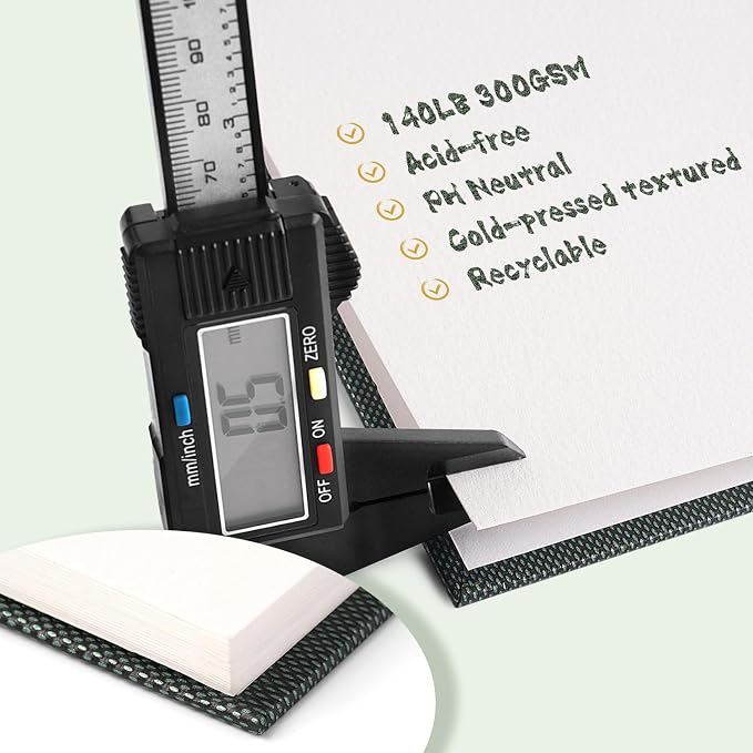 Watercolor Paper Pad, Fuumuui 5.5 * 8.5 inch 100% Cotton Paper, Spiral Bound - Image 5