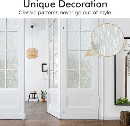 Haton Window Privacy Film, Frosted Glass Static Cling Sun Heat Blocking Window - Image 7