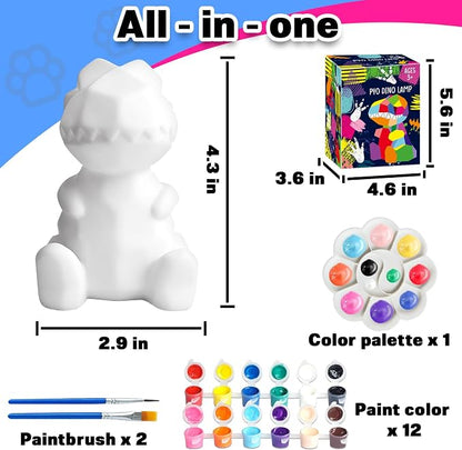 FUNZBO 4.3in Paint Your Own Dinosaur Lamp Kit - Image 2