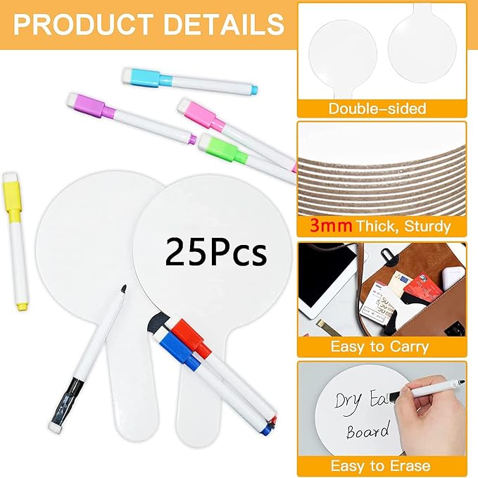 33Pcs Dry Erase Answer Paddles - Image 3