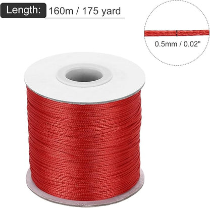 MECCANIXITY Waxed Cord 0.5mm Waxed Polyester Cord 175 Yard Wax String - Image 2