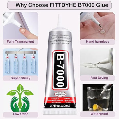 3.7oz B7000 Rhinestone Clear Glue - Image 4