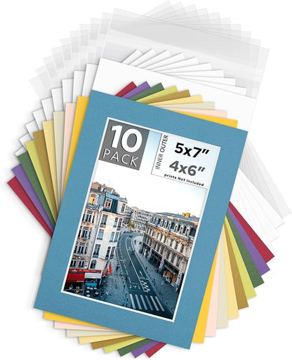 Mat Board Center, 5x7 for 4x6 Mix Color Mat Kit by MatBoardCenter