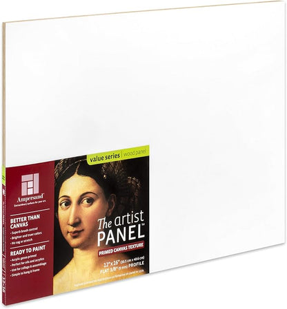 Ampersand Art Supply Wood Gesso Art Painting Panel: Canvas Texture, 3/8 Inch by AmpersandArtSupply