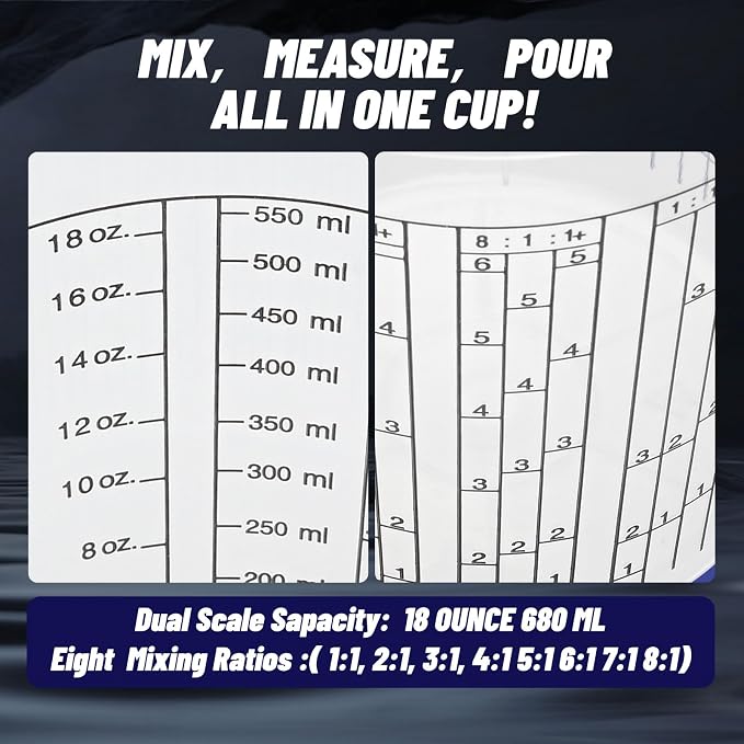 15 PACK Paint Mixing Cups by KEHE REFINISH, 18 oz, Disposable or Reusable - Image 5