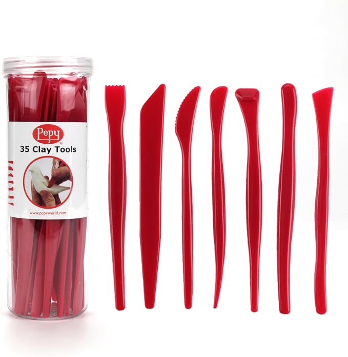 Pepy 35 PC Clay Sculpting Tools Set; 5 Each of 7 Different Shapes; Ideal by Pepy