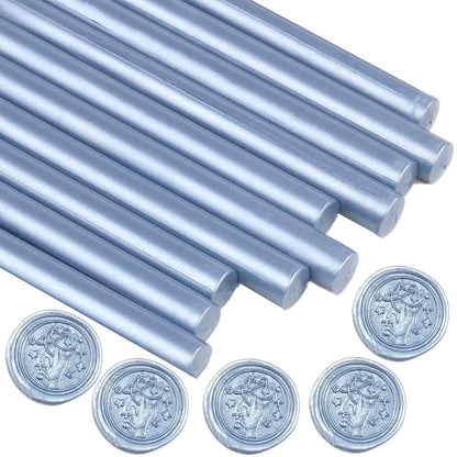 Gray Blue Wax Sealing Sticks, ONWINPOR 10pcs Glue Gun Wax Seal Sticks by ONWINPOR
