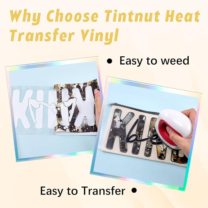 Tintnut Black Gold Splash Heat Transfer Vinyl - Image 3