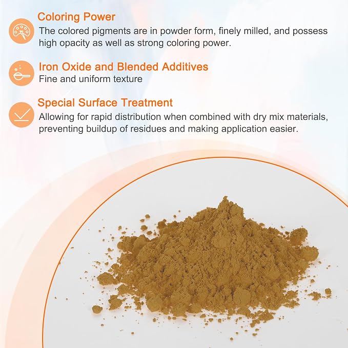HARFINGTON Iron Oxide Powder Concrete Pigment 800 Mesh 3.5oz Iron Oxide Grout - Image 3