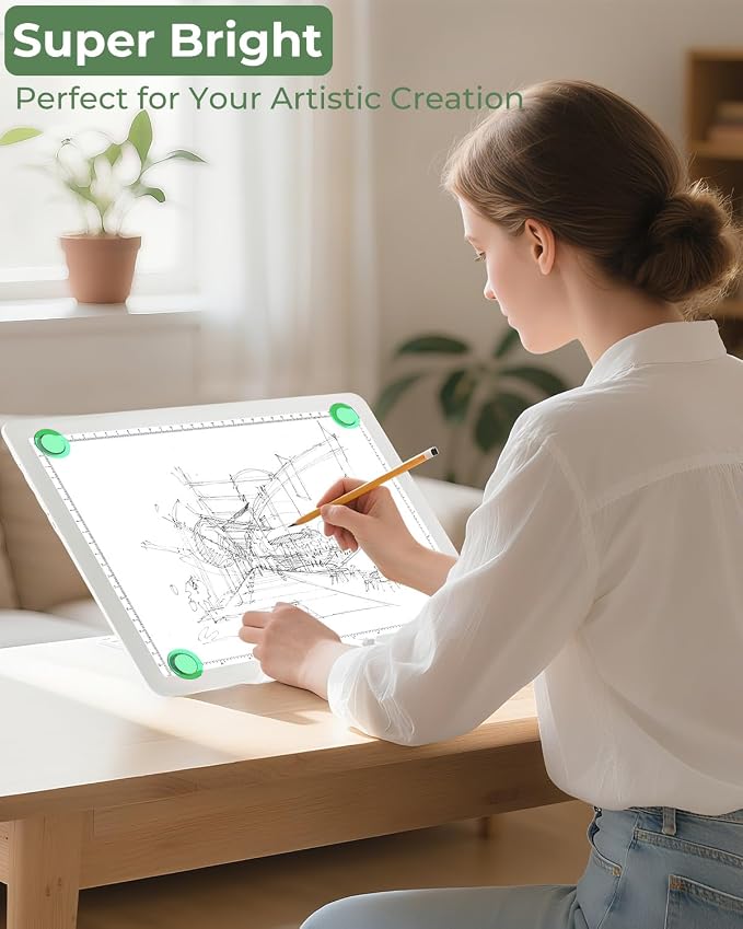 A3 Light Pad for Diamond Painting, Bawaslom Cordless Light Box for Tracing and - Image 8