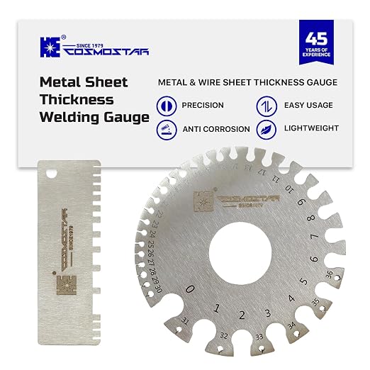 Cosmostar 2 Pcs Stainless Steel Welding Gauge Set – Wire & Metal Sheet - Image 2