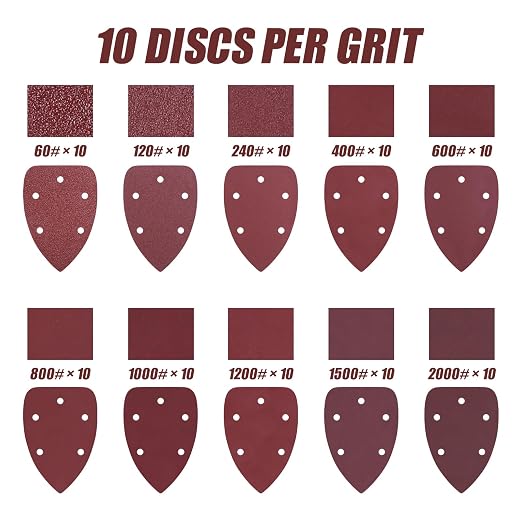 100-Pack Mouse Sandpaper for Mouse Detail Sanders, - Image 2