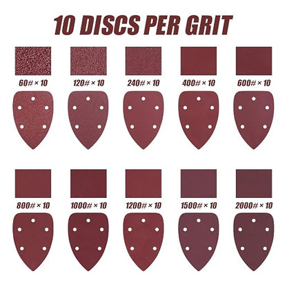 100-Pack Mouse Sandpaper for Mouse Detail Sanders, - Image 2
