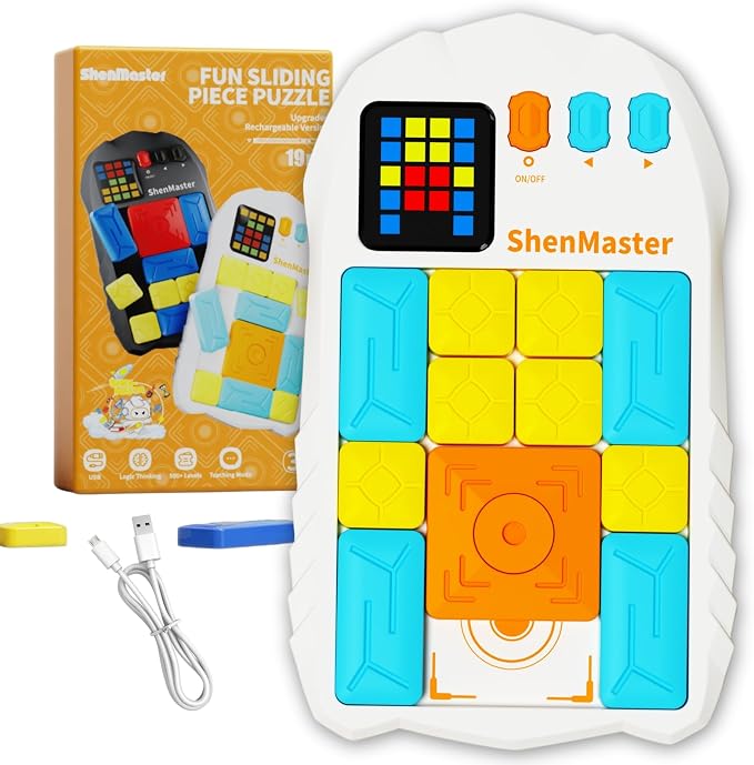 Rechargeable Super Slide Puzzle Game, Klotski Brain Toys by ShenMaster
