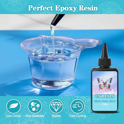 EKACO UV Resin, 400g UV Epoxy Resin Type Fast Curing Premixed Low Odor Super - Image 4