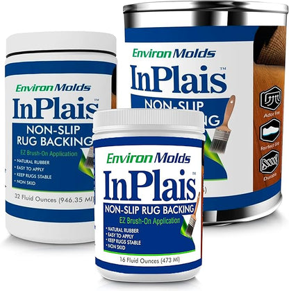 InPlais Non-Slip Area Rug Backing 1-Gallon Fabric & Floor Safe Latex Layer | - Image 2