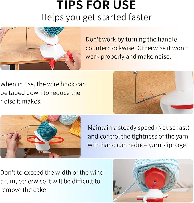 SPEENSUN Yarn Spinner, Yarn Cake Winder, 3.5 OZ Easy-to-Install and Efficiently - Image 5