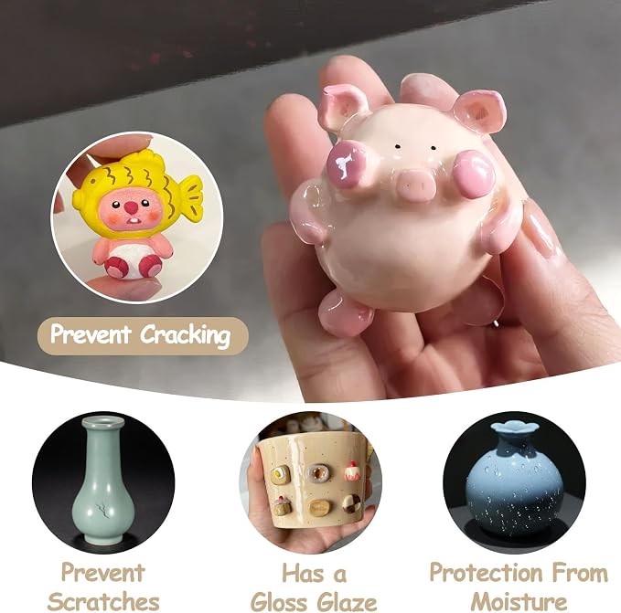 200ml Air Dry Clay Glaze, Waterproof and Scratch Resistant, Design - Image 3