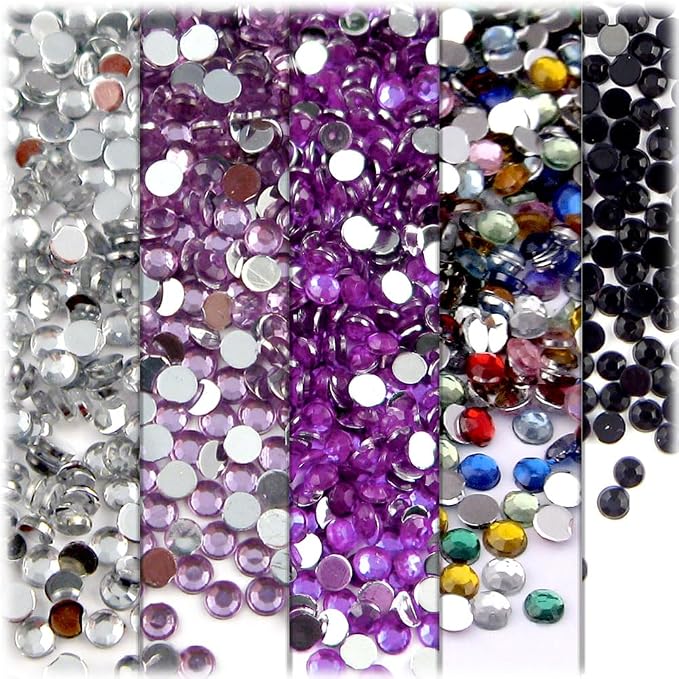 The Crafts Outlet 5-PK Set, Round 3mm Rhinestones by The+Crafts+Outlet