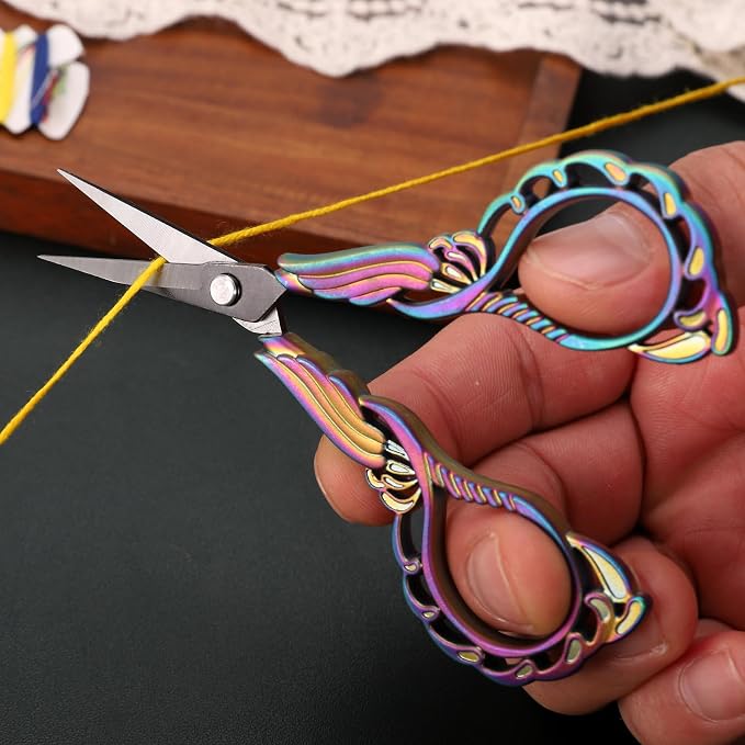Embroidery Scissors W/Cover Sharp Tip Sewing Crafting Scissor - Image 8