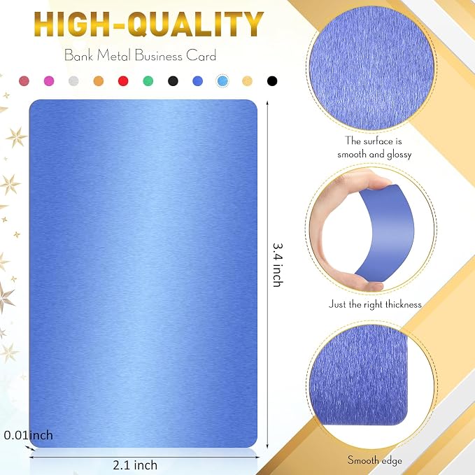 Thenshop 550 Pcs Metal Business Cards Engraving Aluminum Plates - Image 2