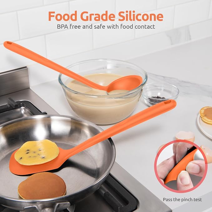 Silicone Kitchen Cooking Utensil Set: U-Taste 600ºF Heat Resistant 13.6in Extra - Image 3