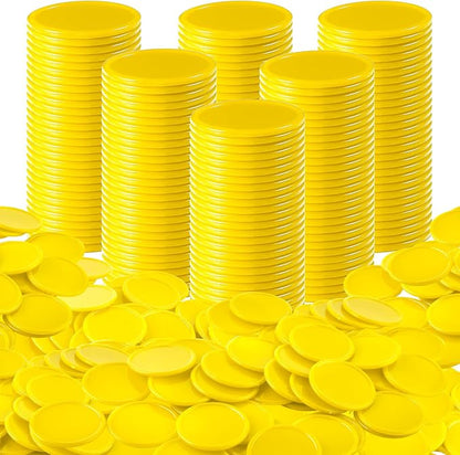 Coopay 1 1/2 Inches Plastic Poker Chips Learning Counters Disks Bingo Chip by Coopay