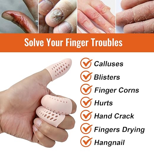 30 Pcs Gel Finger Protectors, Toe Caps Silicone Fingertips Protection, Reusable - Image 4