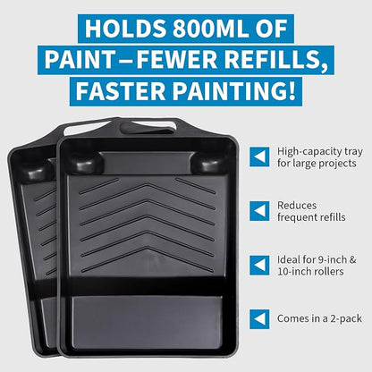 Precision Defined Paint Trays, Paint Roller Trays Liner, Plastic Paint Pan - Image 2