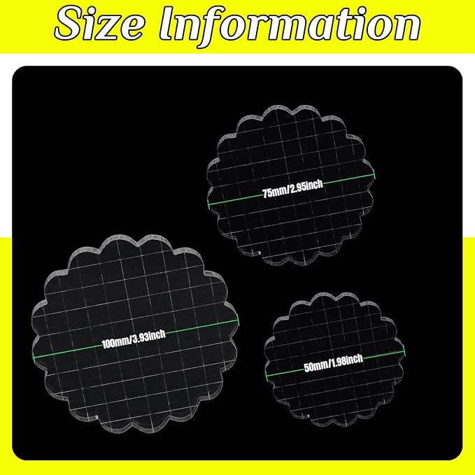 3 Pieces Acrylic Stamp Blocks Set, Sector Clear Stamping Blocks Tools Set - Image 2