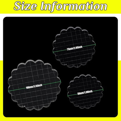 3 Pieces Acrylic Stamp Blocks Set, Sector Clear Stamping Blocks Tools Set - Image 2