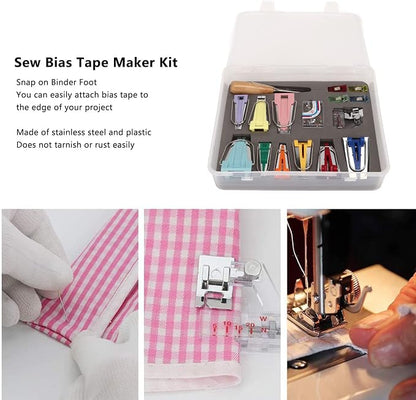 Asixxsix Bias Tape Maker Kit, 9 Sizes Bias Tape Maker - Image 3