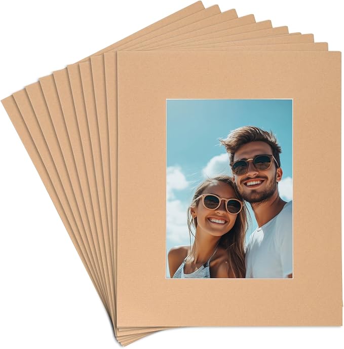 uxcell 10Pcs Picture Mats, 8 x 10 Mat Board Center by uxcell