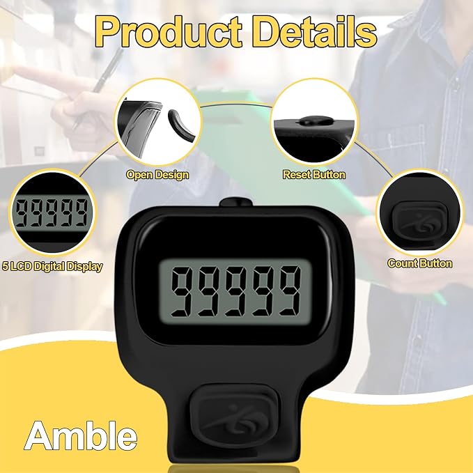 Amble Clicker Counter, Tally Counter, 6 Pack Electronic Finger Clicker - Image 5