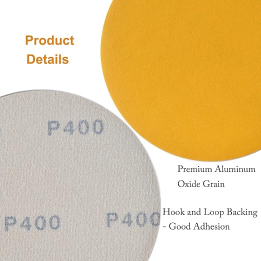 6-Inch No-Hole Hook and Loop Sanding Discs, - Image 5