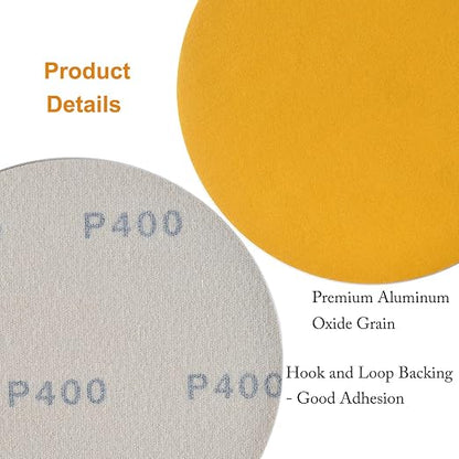 6-Inch No-Hole Hook and Loop Sanding Discs, - Image 5