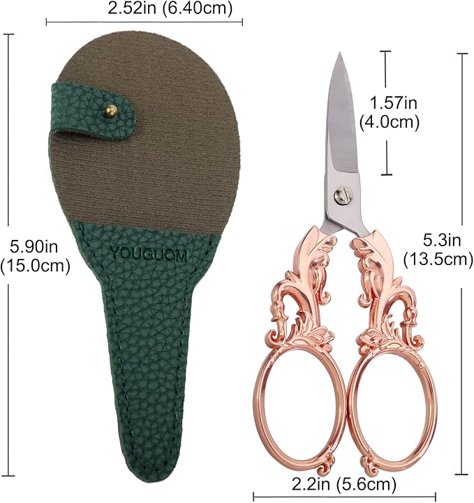 Sewing Scissors, 5.3in Rose Gold Big Handles - Image 6