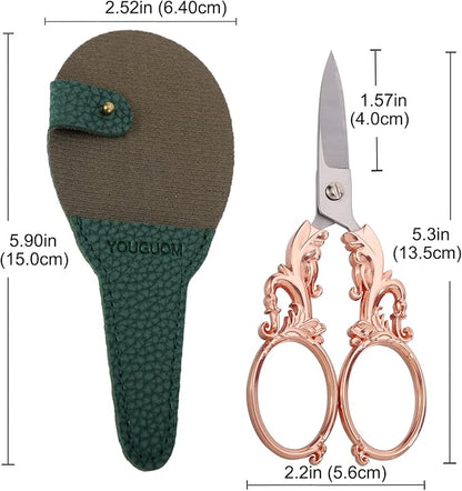 Sewing Scissors, 5.3in Rose Gold Big Handles - Image 6
