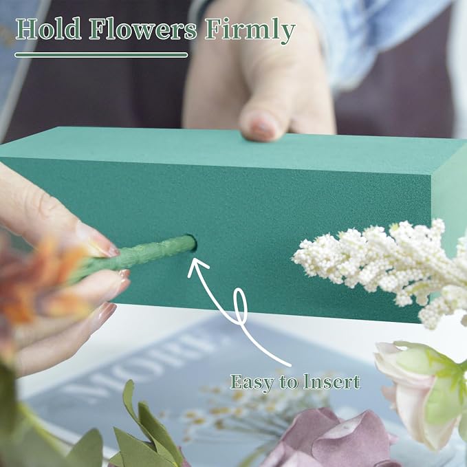 SupKing Floral Foams Blocks 4Pcs Green Wet Dry Flower Foam Bricks Large Florist - Image 5
