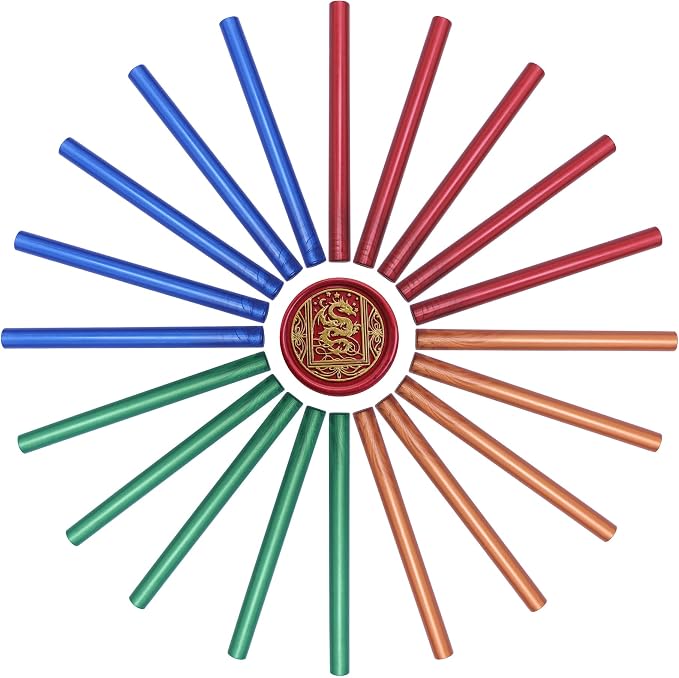 SWANGSA 20 Pieces Glue Gun Sealing Wax Sticks Metallic Gold Red Green Blue - Image 3