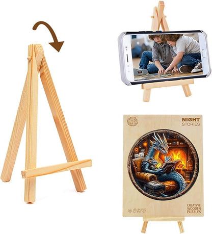 Wooden Puzzles for Adults, Dragon Family Night Reading Wooden Jigsaw Puzzle 450 - Image 4